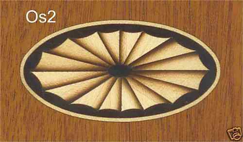 Oval Sunburst Marquetry #os2 4"x2" Or 3"x1-1/2", Veneer Woodworking Required